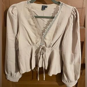 NWOT SHEIN Cropped Long Sleeve Blouse